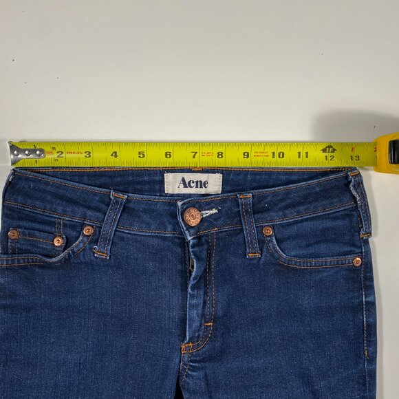 Acne Studios Kex Soft Raw Low Rise Slim Fit Jeans Womens size 25x31 - Picture 8 of 9